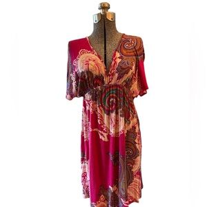 Summer dress/beach cover up Medium to Small. Stretchy colorful